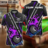 BlueJose Billiards Ball 8 Flaming Trail Personalized Name, Team Name Unisex Shirt (4 Colors)