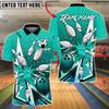 BlueJose Bowling And Pins Comic Pop-Art Strike Customized Name, Team Name 3D Shirt (4 Colors)