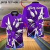 BlueJose Bowling And Pins Comic Pop-Art Strike Customized Name, Team Name 3D Shirt (4 Colors)