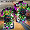 BlueJose Bowling And Pins King Smoking Ball Customized Name, Team Name 3D Shirt (4 Colors)