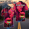 BlueJose Darts Neon Lips Smoke Psychedelic Personalized Name, Team Name Unisex Shirt (4 Colors)