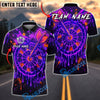 BlueJose Darts Neon Graffiti Dartboard Splash Personalized Name, Team Name Unisex Shirt (4 Colors)