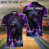 BlueJose Bowling And Pins Werewolf Rage Customized Name, Team Name 3D Shirt (4 Colors)