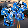 BlueJose Darts Skull Hand Lightning Dartboard Personalized Name, Team Name Unisex Shirt (4 Colors)