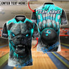 BlueJose Bowling And Pins Bulldog Rage Customized Name, Team Name 3D Shirt (4 Colors)