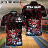 BlueJose Bowling And Pins Cyber Mecha Bear Customized Name, Team Name 3D Shirt (4 Colors)