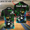 BlueJose Bowling And Pins King Wolf Cartoon Graffiti Style Customized Name, Team Name 3D Shirt (4 Colors)