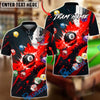 BlueJose Billiards 8-Ball Explosive Fire Effect Personalized Name, Team Name Unisex Shirt (6 Colors)