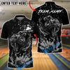 BlueJose Bowling And Pins Tiger Explosion Pins Design Customized Name, Team Name 3D Shirt (6 Colors)