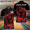 BlueJose Bowling And Pins Tiger Explosion Pins Design Customized Name, Team Name 3D Shirt (6 Colors)