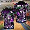 BlueJose Bowling And Pins Cool Wolf Character Camo Customized Name, Team Name 3D Shirt (4 Colors)