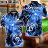 BlueJose Billiards 8-Ball Lightning Storm Personalized Name, Team Name Unisex Shirt (6 Colors)