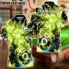 BlueJose Billiards 8-Ball Lightning Storm Personalized Name, Team Name Unisex Shirt (6 Colors)