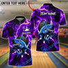 BlueJose Bowling And Pins Shark Storm Customized Name, Team Name 3D Shirt (4 Colors)