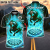 BlueJose Darts Flaming Bull Dartboard Fire Theme Multicolor Options Personalized Name Shirt (4 Colors)
