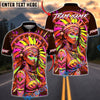 BlueJose Darts Dartboard Neon Native American Woman Colorful Tribal Design Multicolor Options Personalized Name Shirt (4 Colors)