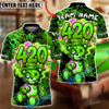 BlueJose Billiards Ball 8 420 Bear Graffiti Lightning Customized Name, Team Name 3D Shirt (4 Colors)