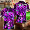 BlueJose Billiards Ball 8 420 Bear Graffiti Lightning Customized Name, Team Name 3D Shirt (4 Colors)