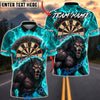 BlueJose Darts Wolf Lightning Multicolor Options Personalized Name Shirt (4 Colors)