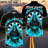BlueJose Darts Grim Reaper Fire Flame Multicolor Options Personalized Name Shirt (4 Colors)