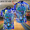 BlueJose Bowling 420 Bear High Customized Name, Team Name 3D Shirt (4 Colors)