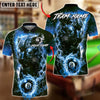 BlueJose Billiards 8 Ball Electric Panther Lightning Personalized Name, Team Name Shirt (6 Colors)