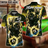 BlueJose Billiards 8 Ball Electric Panther Lightning Personalized Name, Team Name Shirt (6 Colors)