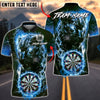 BlueJose Darts Electric Panther Lightning Dartboard Personalized Name, Team Name Shirt (6 Colors)