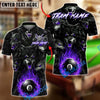 BlueJose Billiards 8 Ball Dark Wolf Pack Flame Personalized Name, Team Name Unisex Shirt (4 Colors)