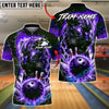 BlueJose Bowling And Pins Electric Panther Lightning Strike Customized Name, Team Name 3D Shirt (6 Colors)