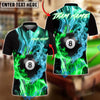 BlueJose Billiards 8 Ball Neon Smoke Fusion Personalized Name, Team Name Unisex Shirt (4 Colors)