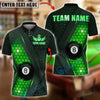 BlueJose Billiards 8 Ball Hex Pattern Personalized Name, Team Name Unisex Shirt (4 Colors)