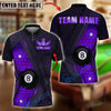 BlueJose Billiards 8 Ball Hex Pattern Personalized Name, Team Name Unisex Shirt (4 Colors)