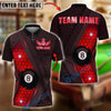 BlueJose Billiards 8 Ball Hex Pattern Personalized Name, Team Name Unisex Shirt (4 Colors)