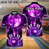 BlueJose Bowling And Pins Howling Wolves Moon Customized Name, Team Name 3D Shirt (4 Colors)