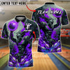 BlueJose Bowling And Pins Viking Fiery Warrior Customized Name, Team Name 3D Shirt (4 Colors)