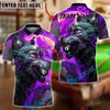 BlueJose Billiards 8 Ball Wolf Flame Fire Theme Personalized Name, Team Name Unisex Shirt (4 Colors)