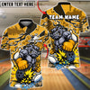 BlueJose Bowling And Pins Boxing Bulldog Explosion Cartoon Style Customized Name, Team Name 3D Shirt (4 Colors)