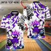 BlueJose Bowling & Pins Angry Bull Fire Tribal Art  Customized Name, Team Name 3D Shirt (4 Colors)