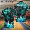 BlueJose Bowling And Pins Black Panther Lightning Customized Name 3D Shirt (6 Colors)