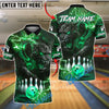BlueJose Bowling And Pins Black Panther Lightning Customized Name 3D Shirt (6 Colors)