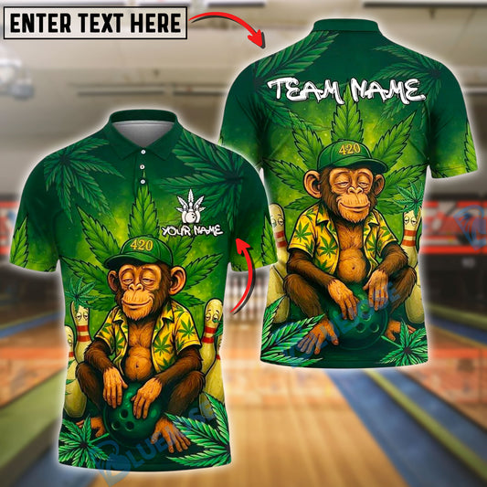 BlueJose Bowling Monkey 420 Personalized Shirt