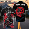 BlueJose Darts Samurai Skull Demon Customized Name, Team Name 3D Shirt (4 Colors)