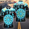 BlueJose Darts Rainbow Melt Dripping Dartboard Multicolor Options Personalized Name Shirt (6 Colors)