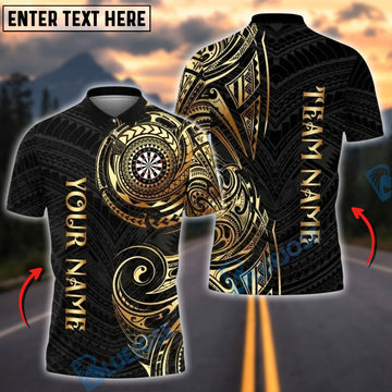 BlueJose Darts Golden Tribal Personalized Name, Team Name Shirt (6 Colors)