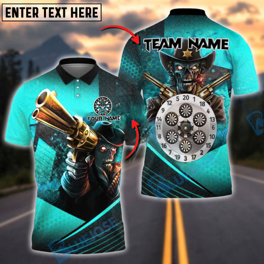 BlueJose Darts Outlaw Gunslinger Personalized Name, Team Name Shirt (6 Colors)