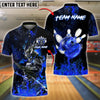 BlueJose Bowling And Pins Samurai Inferno Customized Name, Team Name 3D Shirt (4 Colors)