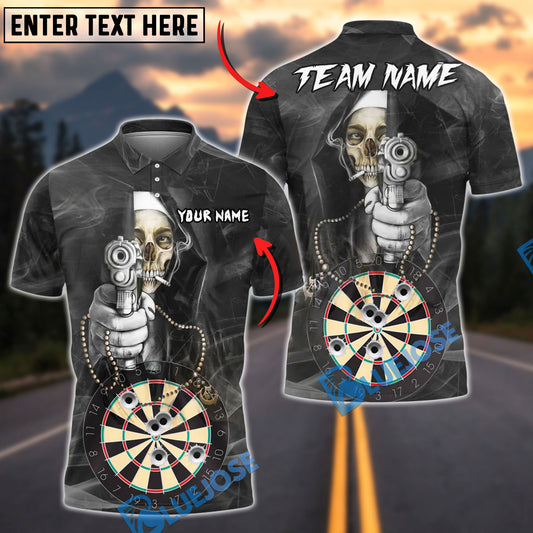 BlueJose Darts Nun Reaper Shooter Dartboard Personalized Name Shirt