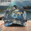 BlueJose Fishing Ripped Denim Fish Fkin Style Personalized Name Classic 3D Cap Personalized Cap (13 Breeds)