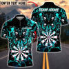 BlueJose Darts Gothic Skull Butterfly Dartboard Multicolor Options Personalized Name Shirt (4 Colors)